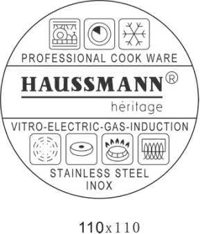 Haussmann Héritage® - Lot de 3 Marmites (6 Pièces) en Acier Inoxydable | 3.4 L, 4.5 L, 5.8 L | Tous Feux dont Induction