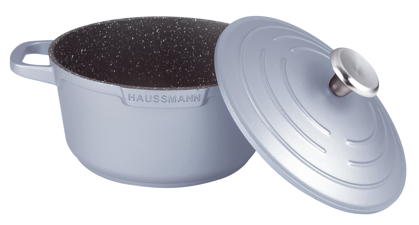 HAUSSMANN HERITAGE - Faitout/cocotte 28cm - Revêtement façon Pierre - Manche Amovible Silicone