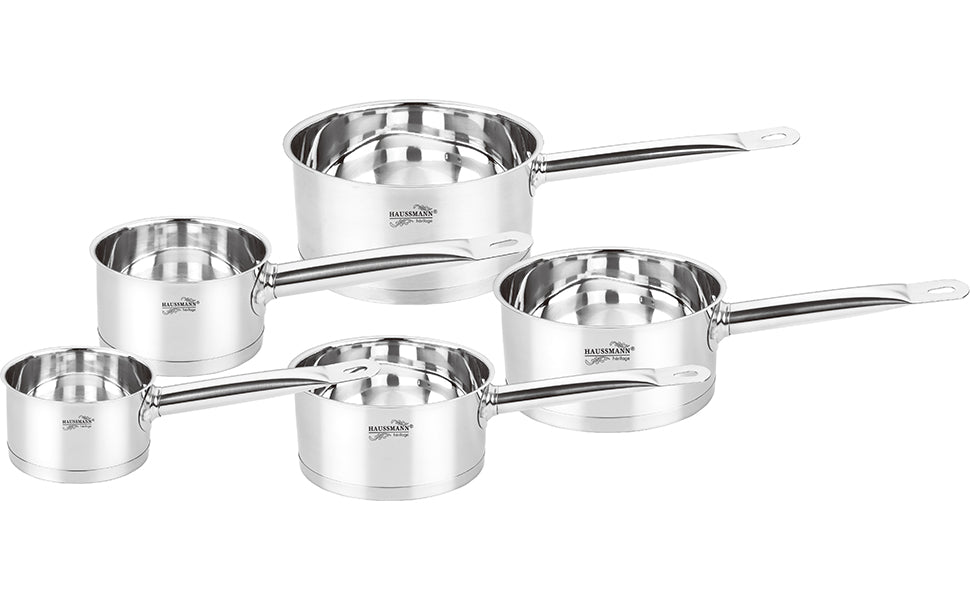 HAUSSMANN HERITAGE - 5 pièces - Casseroles Professionnelles en Inox