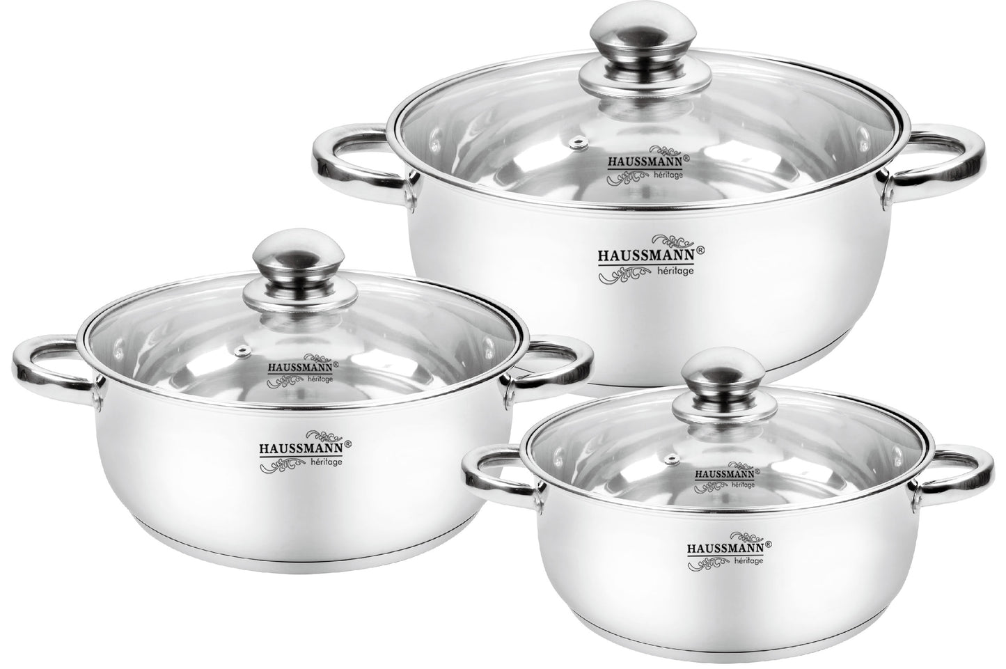 HAUSSMANN HERITAGE - Marmite 6pcs - Acier Inoxydable