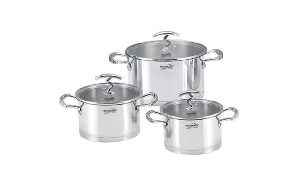 HAUSSMANN HERITAGE - Faitout/Marmite 6pcs en Acier Inoxydable