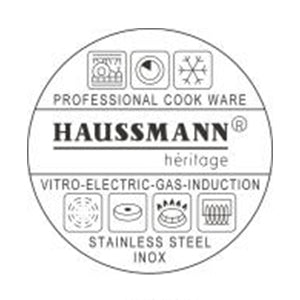 Haussmann Héritage® - Set 3 Casseroles Professionnelles (16, 18, 20 cm) | INOX Robuste, Induction & Four 260°C | Base 8 mm