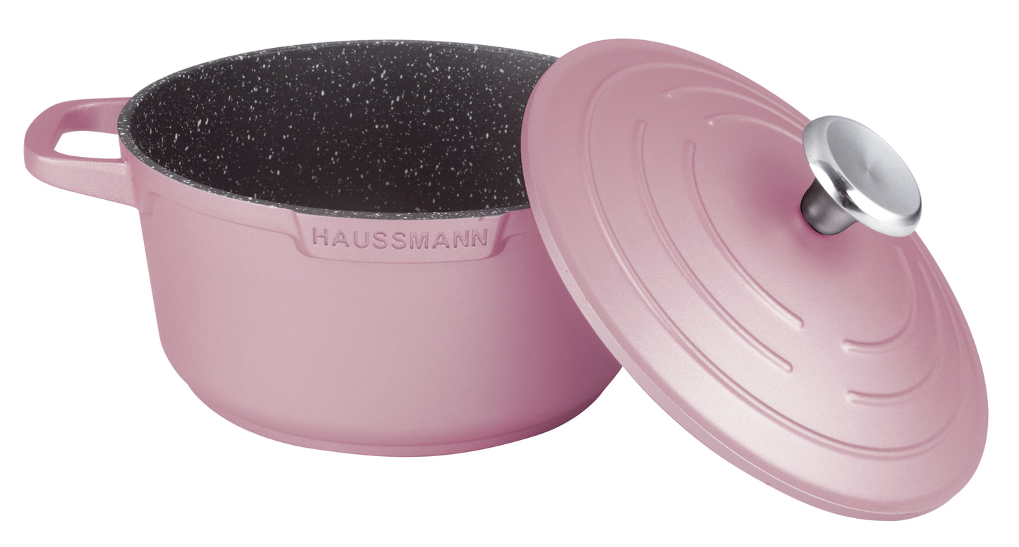 HAUSSMANN HERITAGE - Faitout/cocotte 28cm - Revêtement façon Pierre - Manche Amovible Silicone