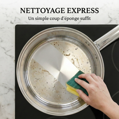 Haussmann Héritage® - Set 6 Pièces Casseroles Professionnelles (1.6 L à 3.1 L) | INOX, Induction & Four 260°C | Couvercles Auto-Arrosants