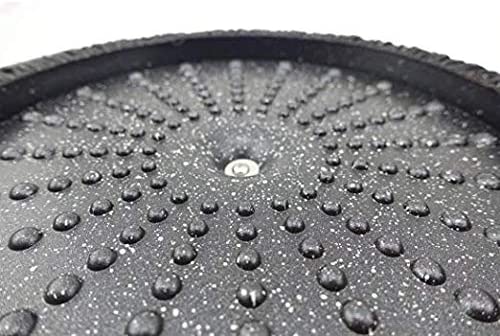 Haussmann Héritage-15pièces Batterie de Cuisine,Haute qualités Revêtement façon Pierre- sans PFOA- poignée Amovible－Tous Feux Dont Induction adapté au Four (Gris, 15pièces)